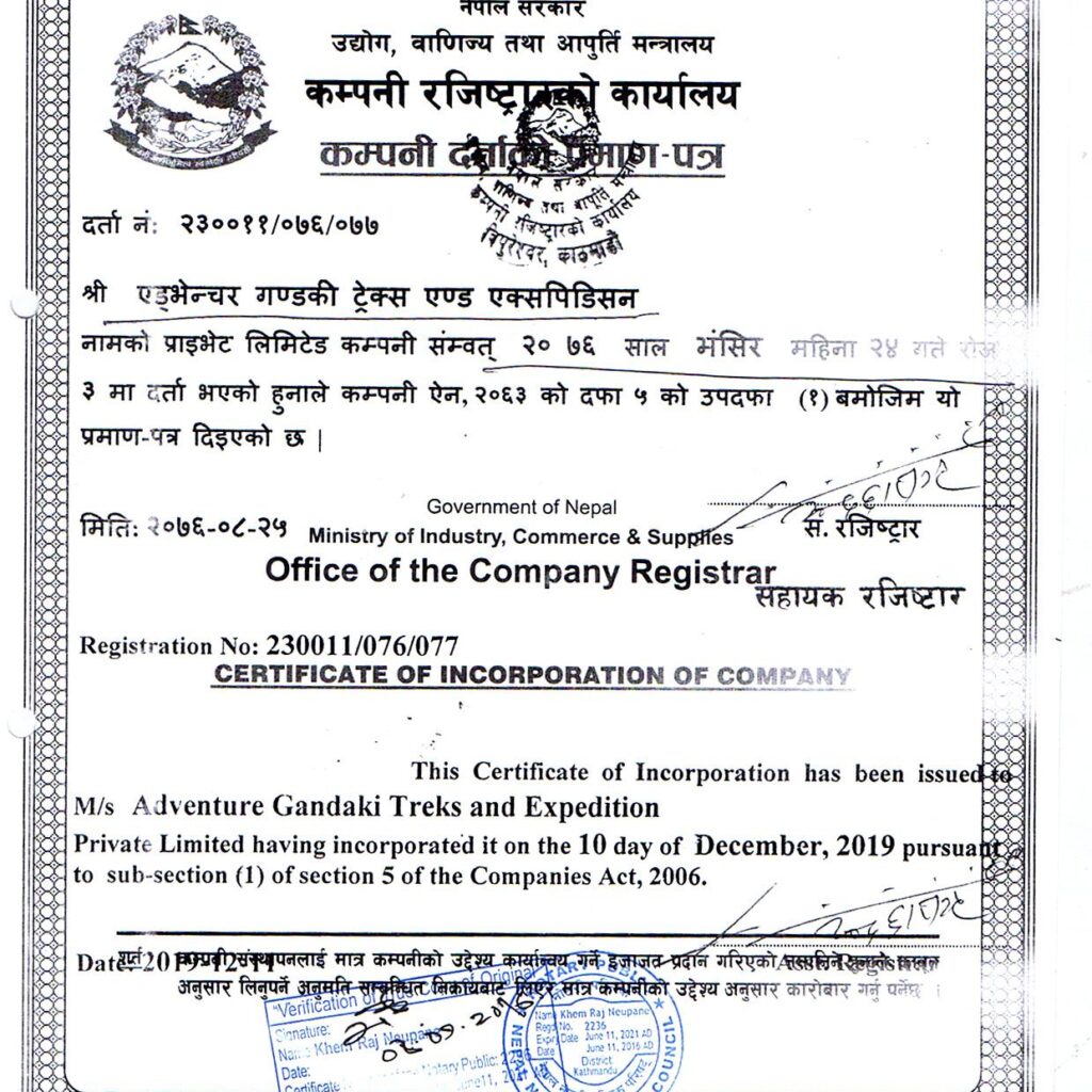 Company Certificate