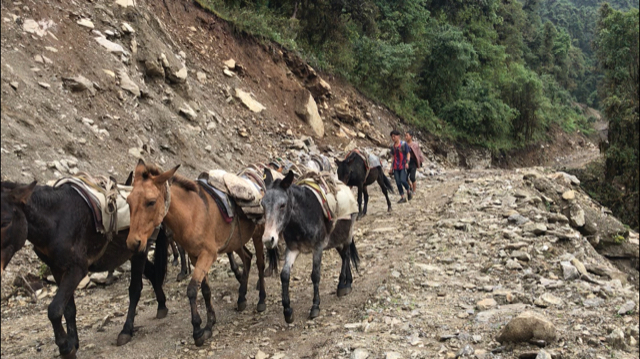 off  road to lukla